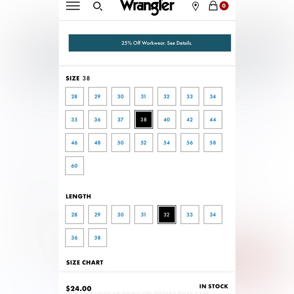WRANGLER®➰FIVE STAR PREMIUM DENIM REGULAR FIT JEAN IN DARK STONEWASH Size38Wx32L - Picture 2 of 8